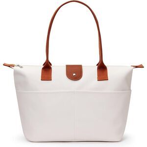 Women Beige Brown Imported Casual Nylon Waterproof Lightweight Hobo Handbag